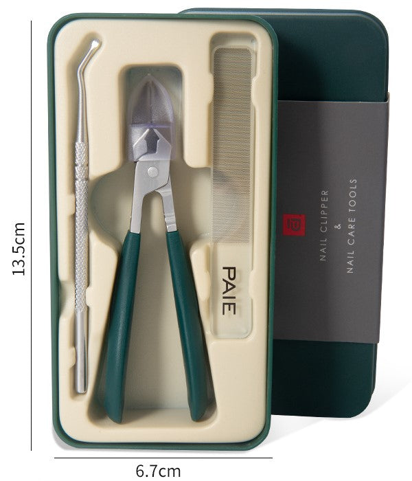 Anti-Splash 25° Slant Edge Nail Clipper 3-Piece Set – Precise Cut, Comfortable Grip & Safe Splash Guard