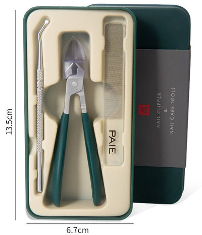 Anti-Splash 25° Slant Edge Nail Clipper 3-Piece Set – Precise Cut, Comfortable Grip & Safe Splash Guard