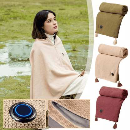 Portable Soft Zipper Electric Heated Blanket Shawl☀️Warm the entire winter