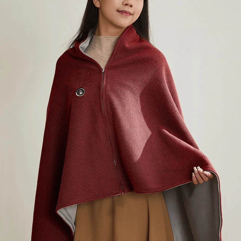 Portable Soft Zipper Electric Heated Blanket Shawl☀️Warm the entire winter