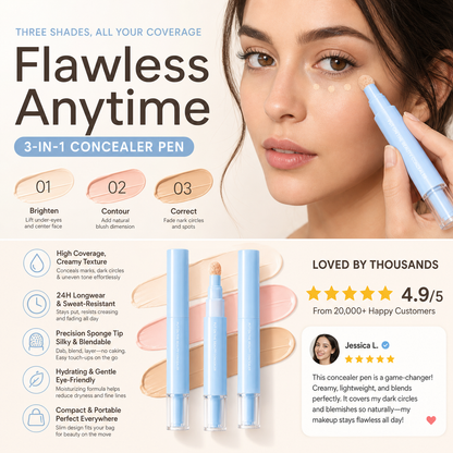 Multipurpose Concealer & Foundation – Flawless Coverage, 24H Long-Lasting & Hydrating