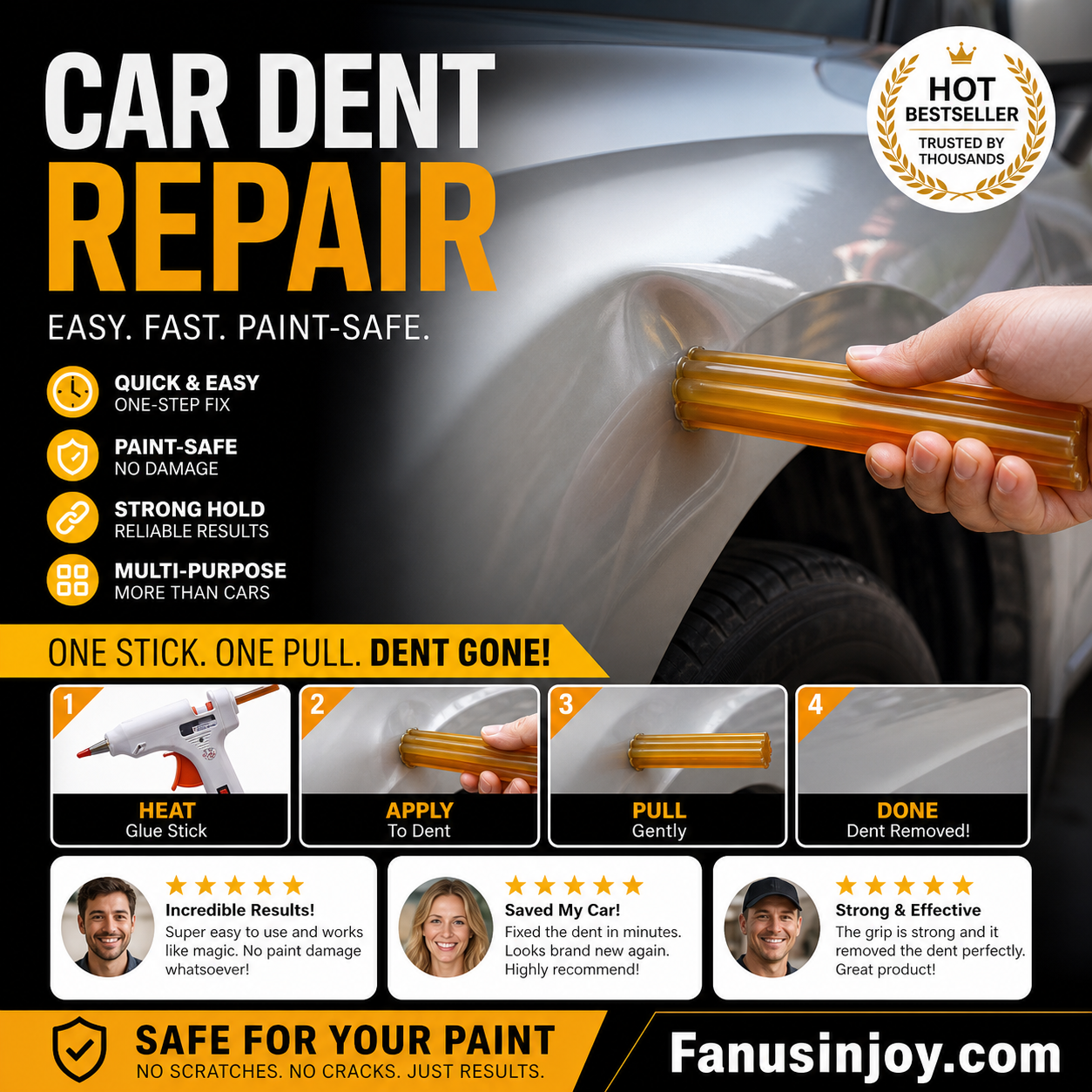 ✨️Fix car dents effortlessly! 🚗Paintless Dent Repair Glue Stick for Car