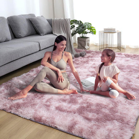 🛋️Gradient Color Plush Floor Mat