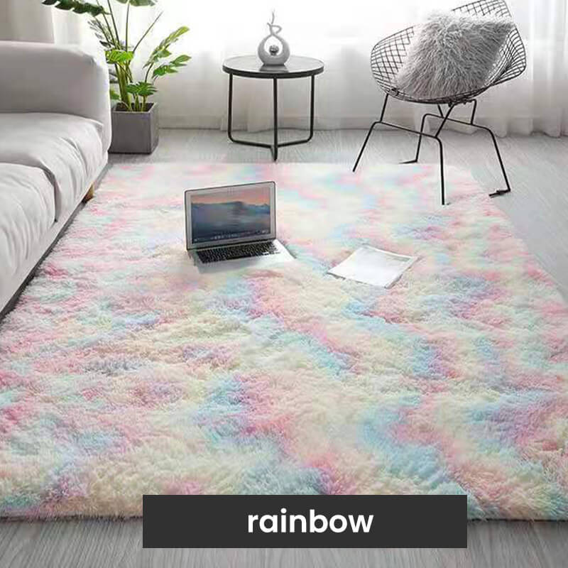 🛋️Gradient Color Plush Floor Mat