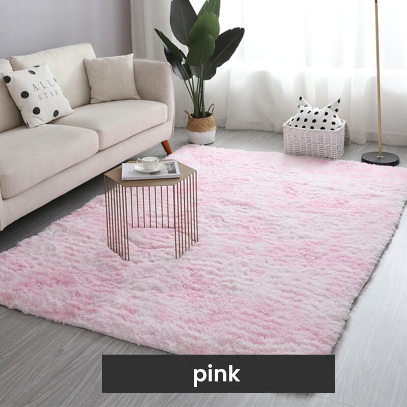 🛋️Gradient Color Plush Floor Mat