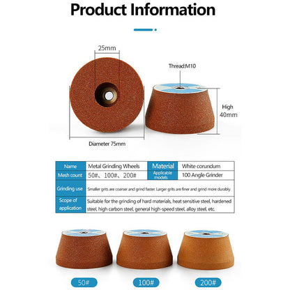 Ultra-Durable White Corundum Metal Grinding Wheel - Powerful Rust Removal and Smooth Grinding