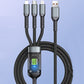 💥⚡Transparent Luminous 3-in-1 Super Fast Charging Cable