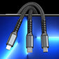 💥⚡Transparent Luminous 3-in-1 Super Fast Charging Cable