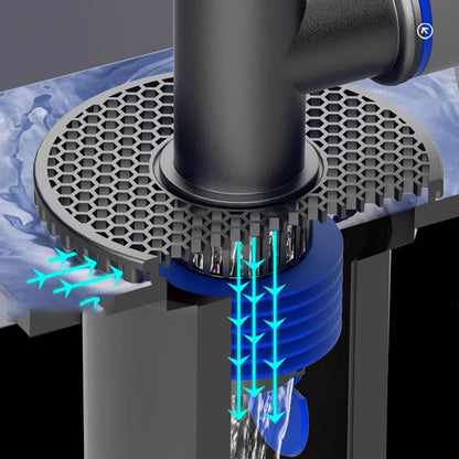 Downspout Odor & Overflow Resistant Floor Drain Fitting