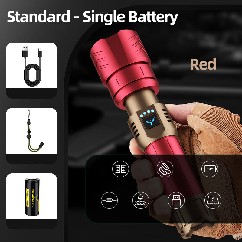 🔥High Brightness and Long-Distance Illumination LED Flashlight