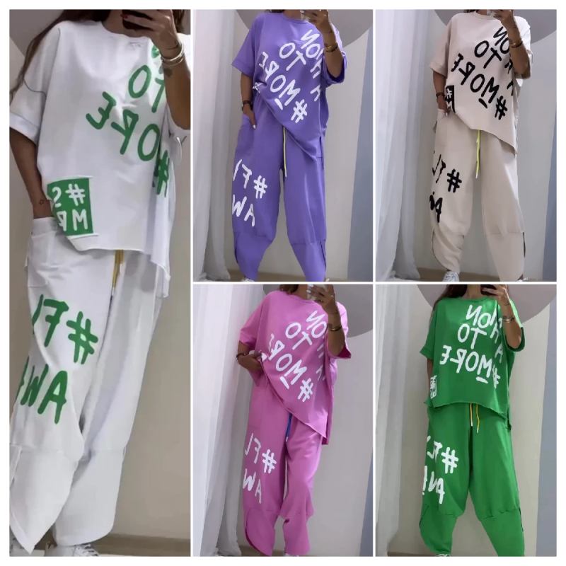 ⏳ Limited time 50% off! 💥Casual T-Shirt Two Piece Set（The more you buy, the higher the discount）