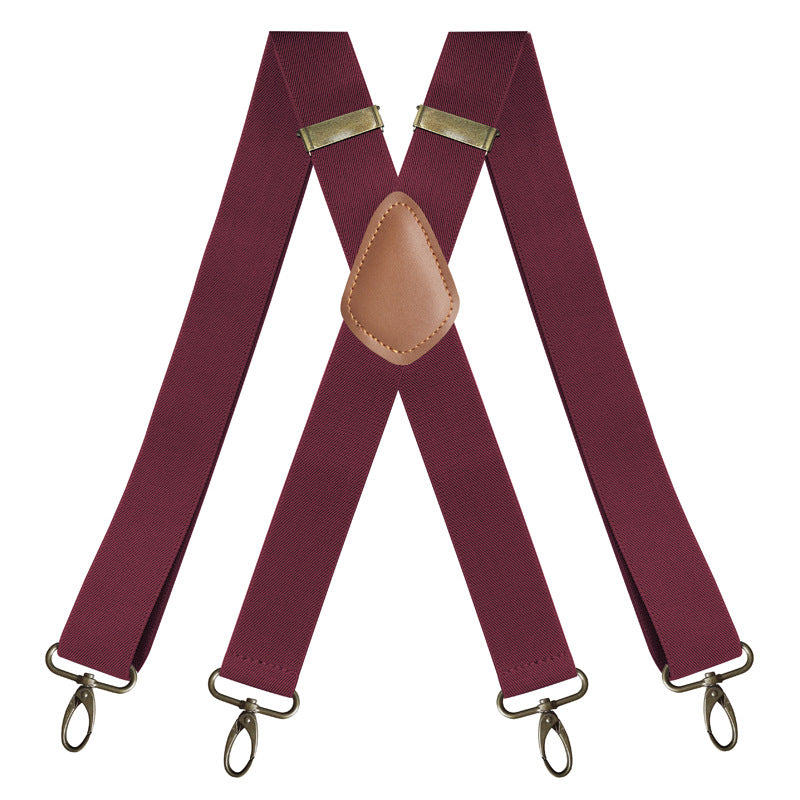 Men's X-Back Suspenders with Hook Clips