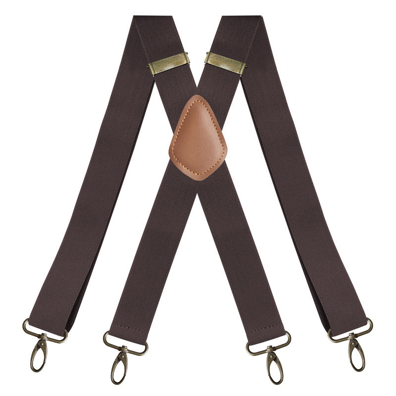 Men's X-Back Suspenders with Hook Clips