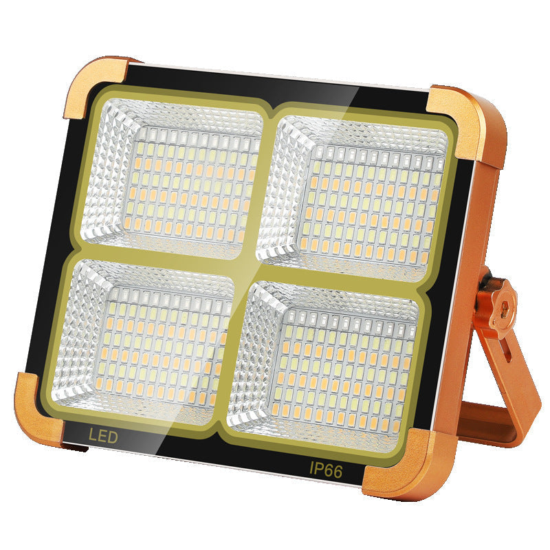 🏕️☀️Solar Rechargeable LED Work Light - 288 Super Bright 5730 Beads Floodlight, USB & Type-C Charging, 5 Lighting Modes, IP65 Waterproof Portable Solar Outdoor Lights, Work Accessories for Survival Camping
