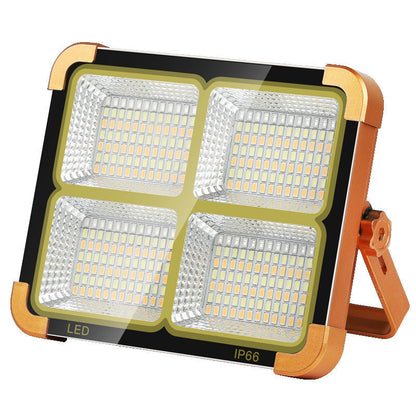 🏕️☀️Solar Rechargeable LED Work Light - 288 Super Bright 5730 Beads Floodlight, USB & Type-C Charging, 5 Lighting Modes, IP65 Waterproof Portable Solar Outdoor Lights, Work Accessories for Survival Camping