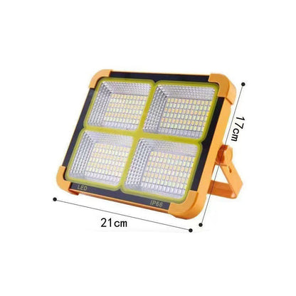 🏕️☀️Solar Rechargeable LED Work Light - 288 Super Bright 5730 Beads Floodlight, USB & Type-C Charging, 5 Lighting Modes, IP65 Waterproof Portable Solar Outdoor Lights, Work Accessories for Survival Camping