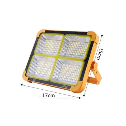 🏕️☀️Solar Rechargeable LED Work Light - 288 Super Bright 5730 Beads Floodlight, USB & Type-C Charging, 5 Lighting Modes, IP65 Waterproof Portable Solar Outdoor Lights, Work Accessories for Survival Camping