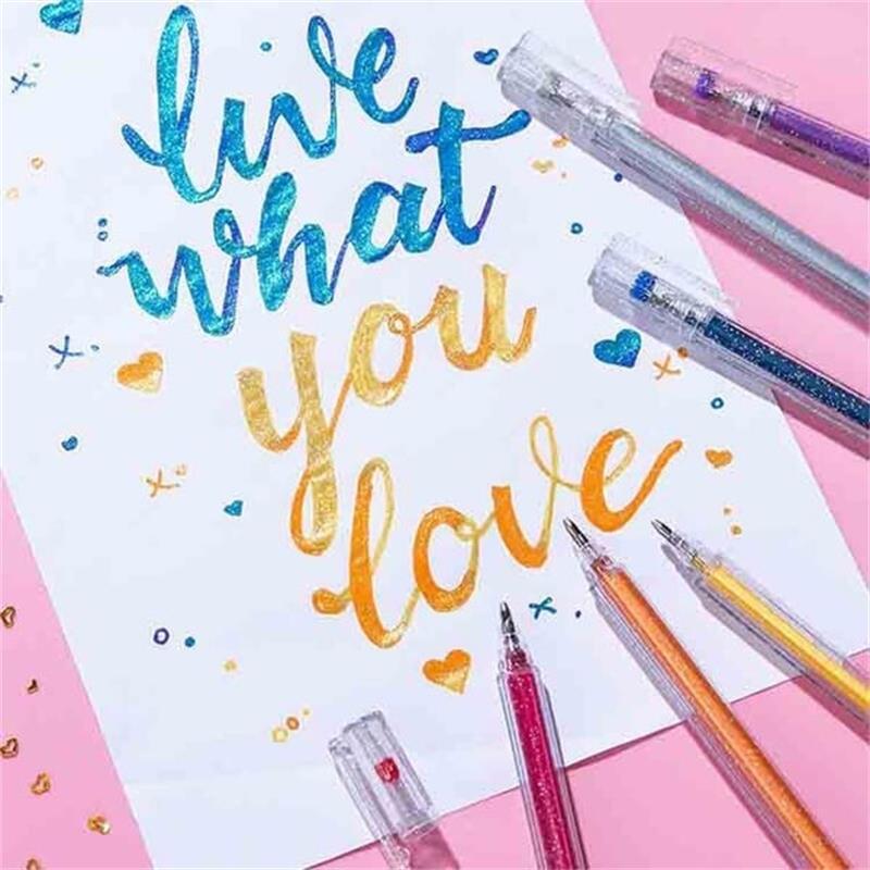 Sparkle Glitter Gel Pen Set (8/12/18pcs), Smooth & Smudge-Resistant, Eco Glitter, Ideal for All Ages – Grab Now!