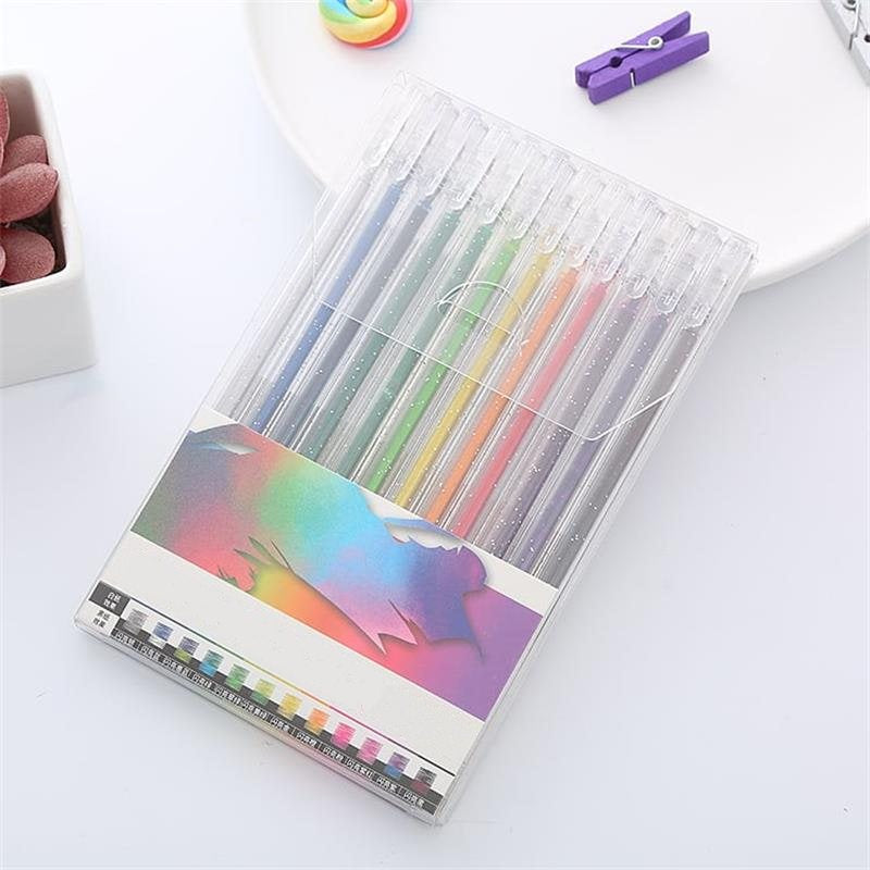 Sparkle Glitter Gel Pen Set (8/12/18pcs), Smooth & Smudge-Resistant, Eco Glitter, Ideal for All Ages – Grab Now!