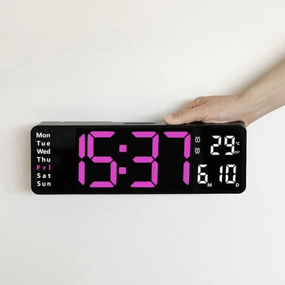 ⚡16" Large Digital Clock with Temperature, Date, Auto DST, Night Light, Auto Brightness Dimmer