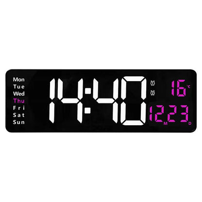 ⚡16" Large Digital Clock with Temperature, Date, Auto DST, Night Light, Auto Brightness Dimmer