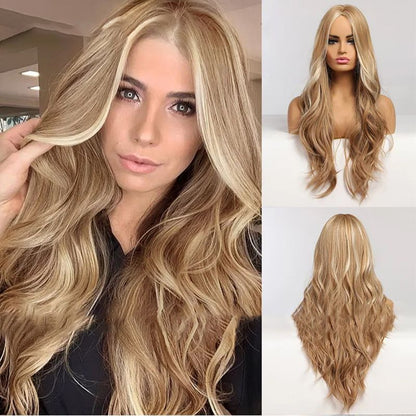 💇Gorgeous Fluffy Long Curly Wig – Natural, Comfortable & Adjustable!