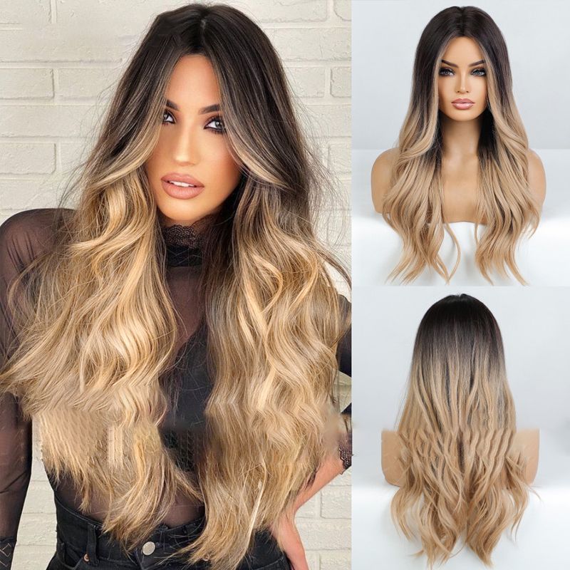 💇Gorgeous Fluffy Long Curly Wig – Natural, Comfortable & Adjustable!