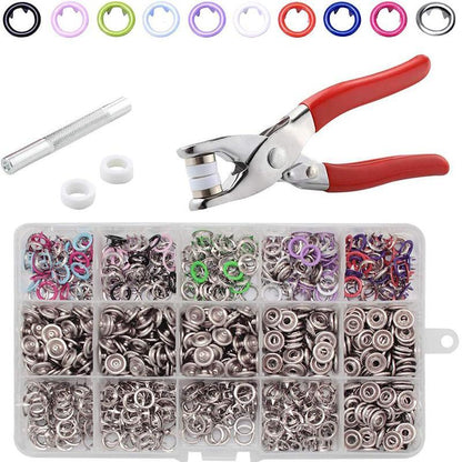 🔥100 pcs Invisible Colored Metal Buckle & 1 Count Manual Pressure Pliers