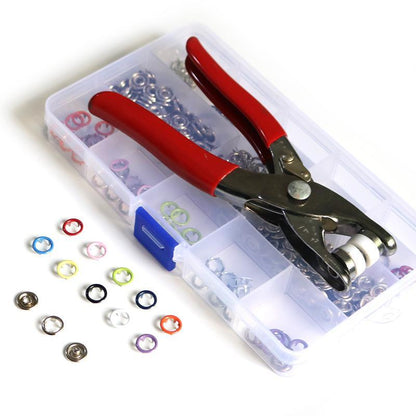 🔥100 pcs Invisible Colored Metal Buckle & 1 Count Manual Pressure Pliers