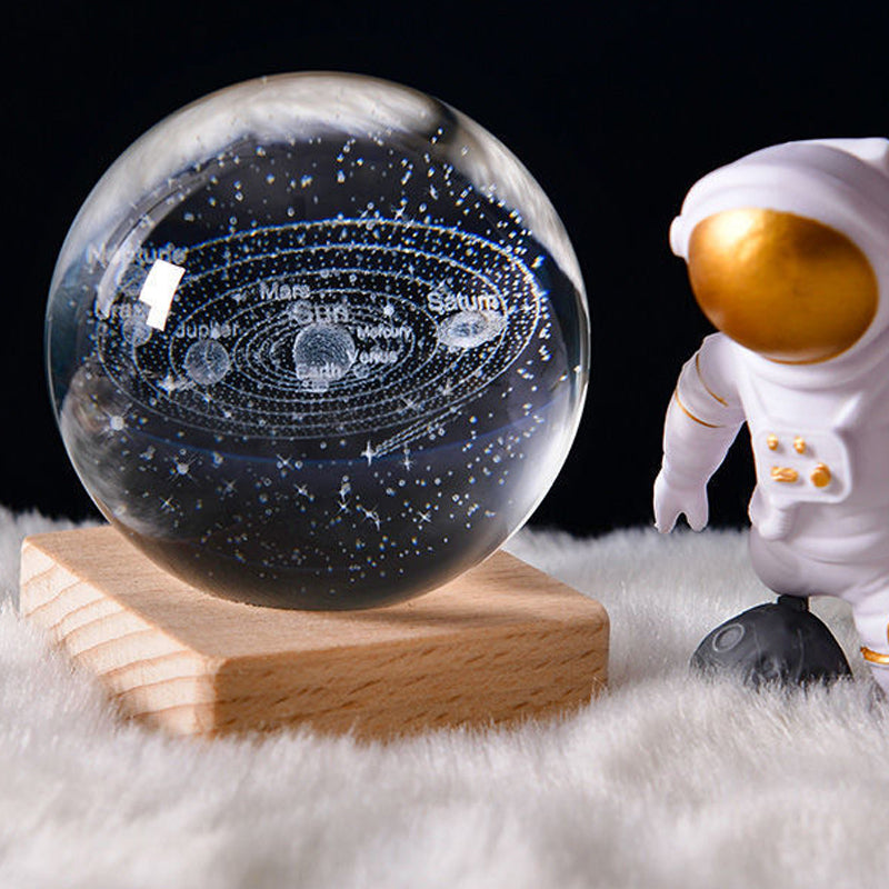 🥳2026 HOT SALE🥳💞50K+ SOLD!💫🌌 Bring the Galaxy into Your Room. 3D Crystal Ball Night Light – 50% OFF! ✨🌙
