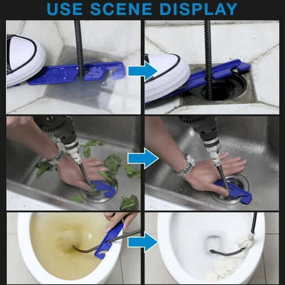 🎉 Electric Drain Cleaner Spring – Powerful Motor, Flexible Cable & Easy Storage 🛠️📦