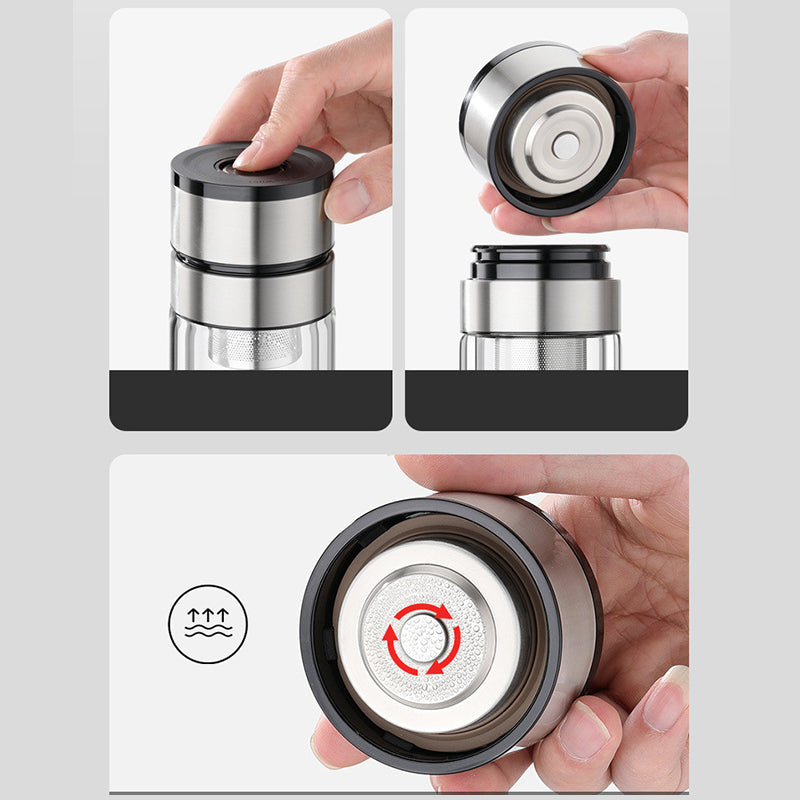 Double Wall Borosilicate Portable Tea Cup