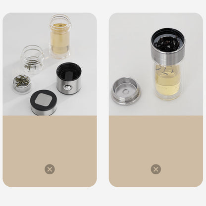 Double Wall Borosilicate Portable Tea Cup