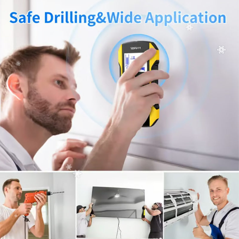✨6-in-1 Wall Scanner & Stud Finder - Type-C Rechargeable Wood/Metal Detector with LCD Display for DIY Home Improvement