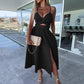 💃Hot Sale 49% OFF🎁Women’s Spaghetti Straps High Slit Dress
