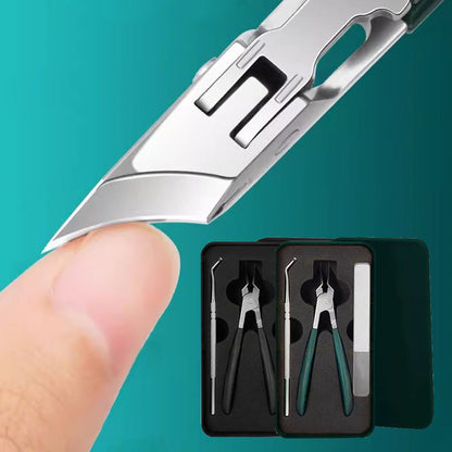 Anti-Splash 25° Slant Edge Nail Clipper 3-Piece Set – Precise Cut, Comfortable Grip & Safe Splash Guard