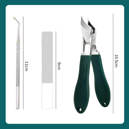 Anti-Splash 25° Slant Edge Nail Clipper 3-Piece Set – Precise Cut, Comfortable Grip & Safe Splash Guard