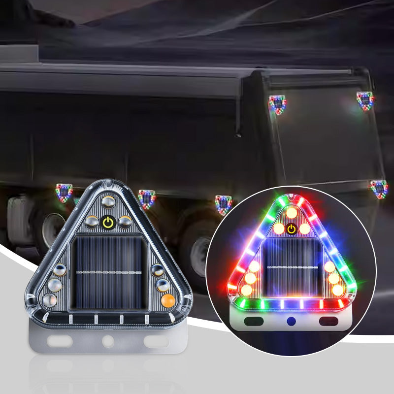 🔥 Waterproof Solar-Powered Truck Tail Warning Light