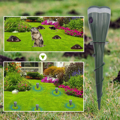🚫Waterproof Solar Mole Deterrent