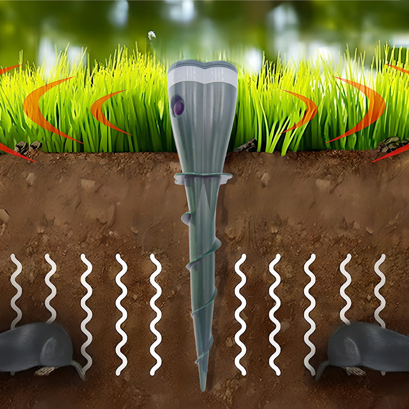 🚫Waterproof Solar Mole Deterrent
