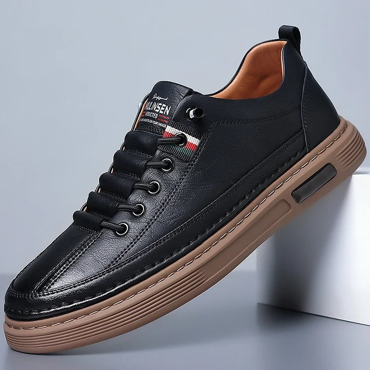 Italian handmade leather shoes, breathable casual shoes