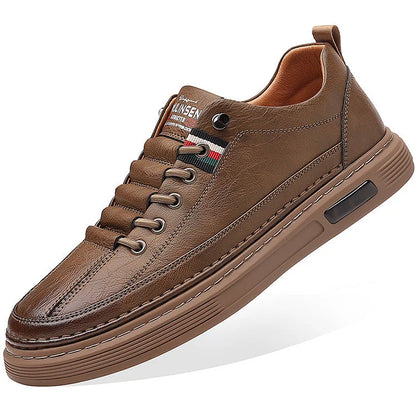 Italian handmade leather shoes, breathable casual shoes