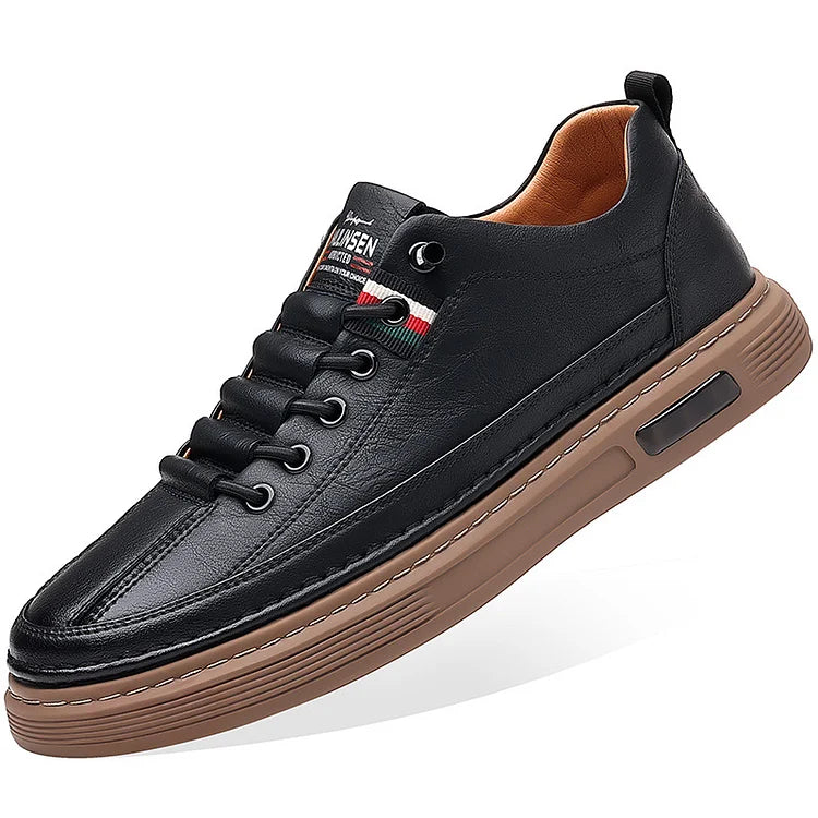 Italian handmade leather shoes, breathable casual shoes