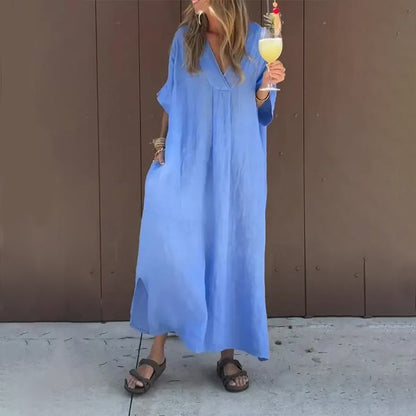 ⏳Time-limited Special⏰Casual Flowy V-neck Dress For Women