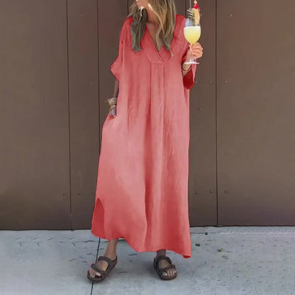 ⏳Time-limited Special⏰Casual Flowy V-neck Dress For Women