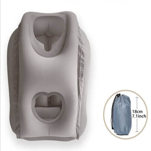 ✈️ LIMITED-TIME 50% OFF! 💨 Inflatable Travel Pillow | 360° Support – Soft Flocking, Quick Inflate, Compact