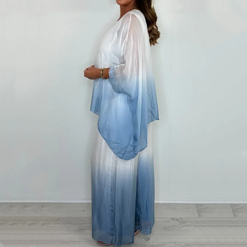 Mesh Mix Dip Dye Loose Flowy Top & Trouser Set🌺BUY 2 GET FREE SHIPPING