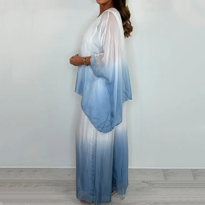 Mesh Mix Dip Dye Loose Flowy Top & Trouser Set🌺BUY 2 GET FREE SHIPPING