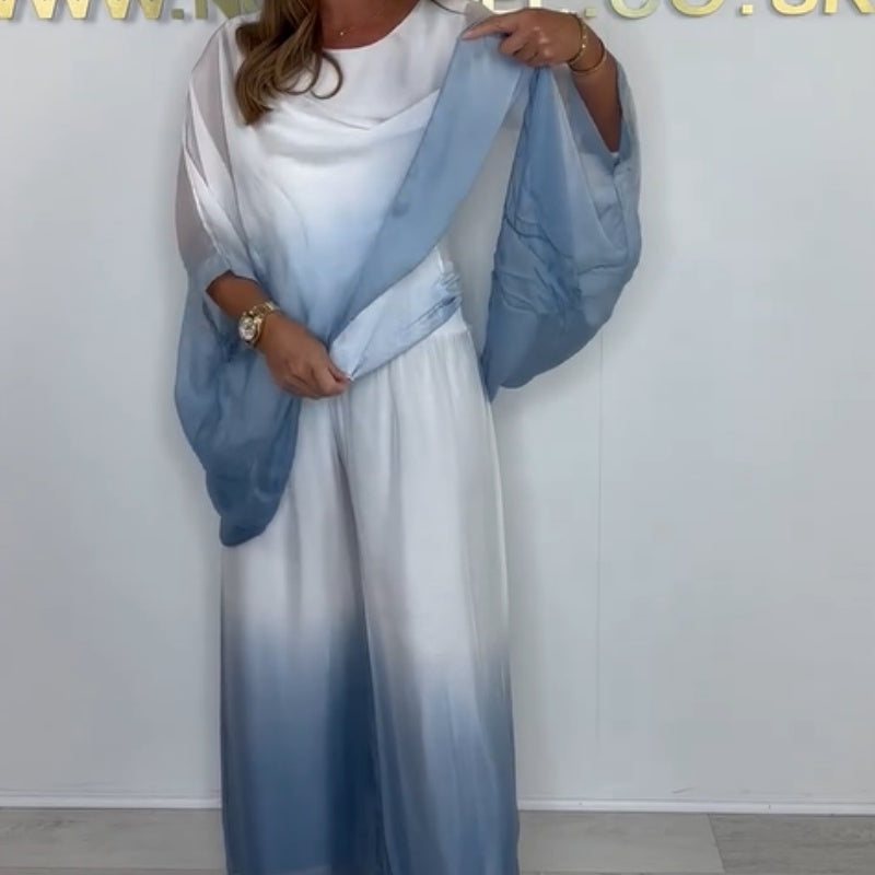 Mesh Mix Dip Dye Loose Flowy Top & Trouser Set🌺BUY 2 GET FREE SHIPPING