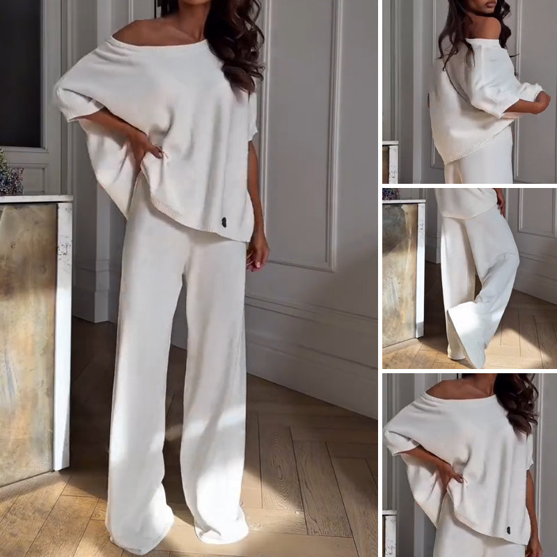 🌸Spring Specials 60% OFF🌸Women’s Casual One Shoulder Top & Pants Two-Piece Set